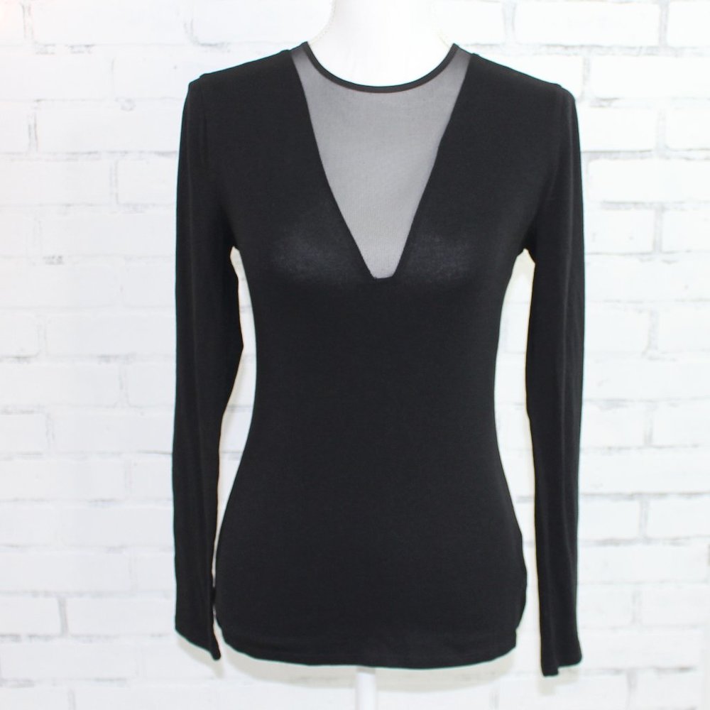 Express Mesh See Through Long Sleeve Top
